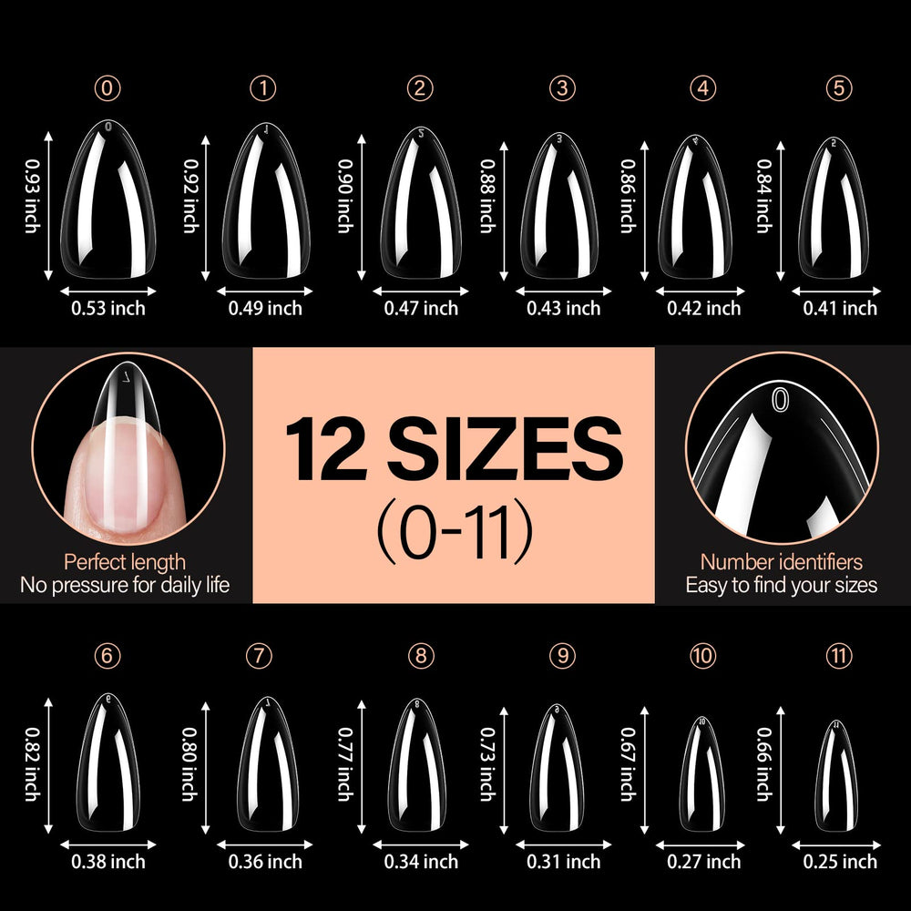 AILLSA Almond Nail Tips breathable design improves wear comfort during long nails.