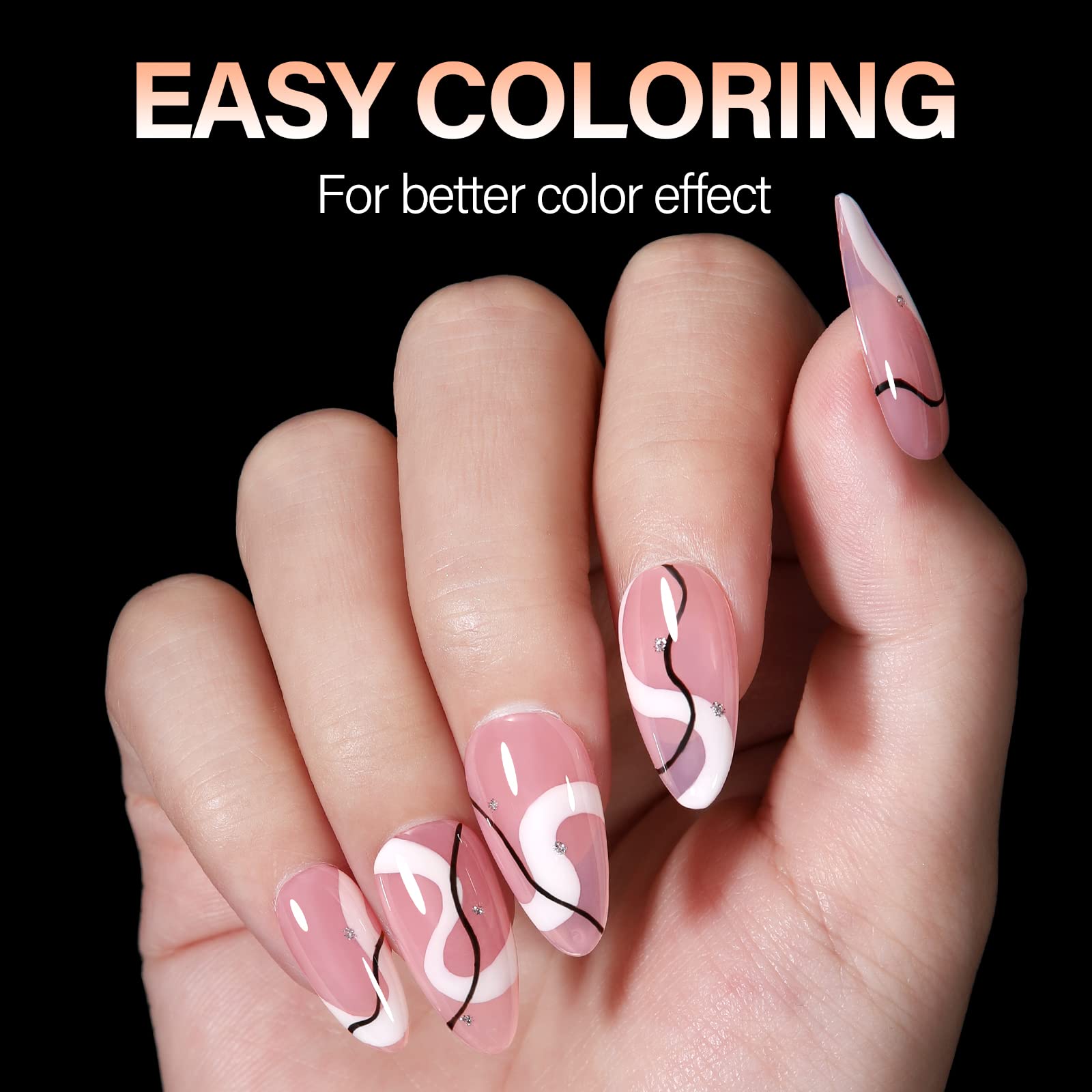 AILLSA Almond Nail Tips size labels help quick matching for DIY nails.