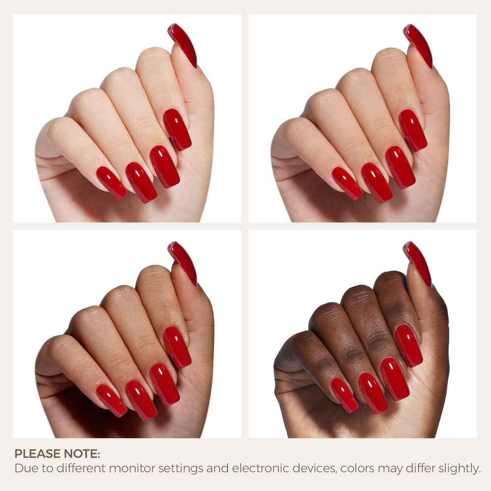 AILLSA Cherry Red gel polish for daily wear with durable shine