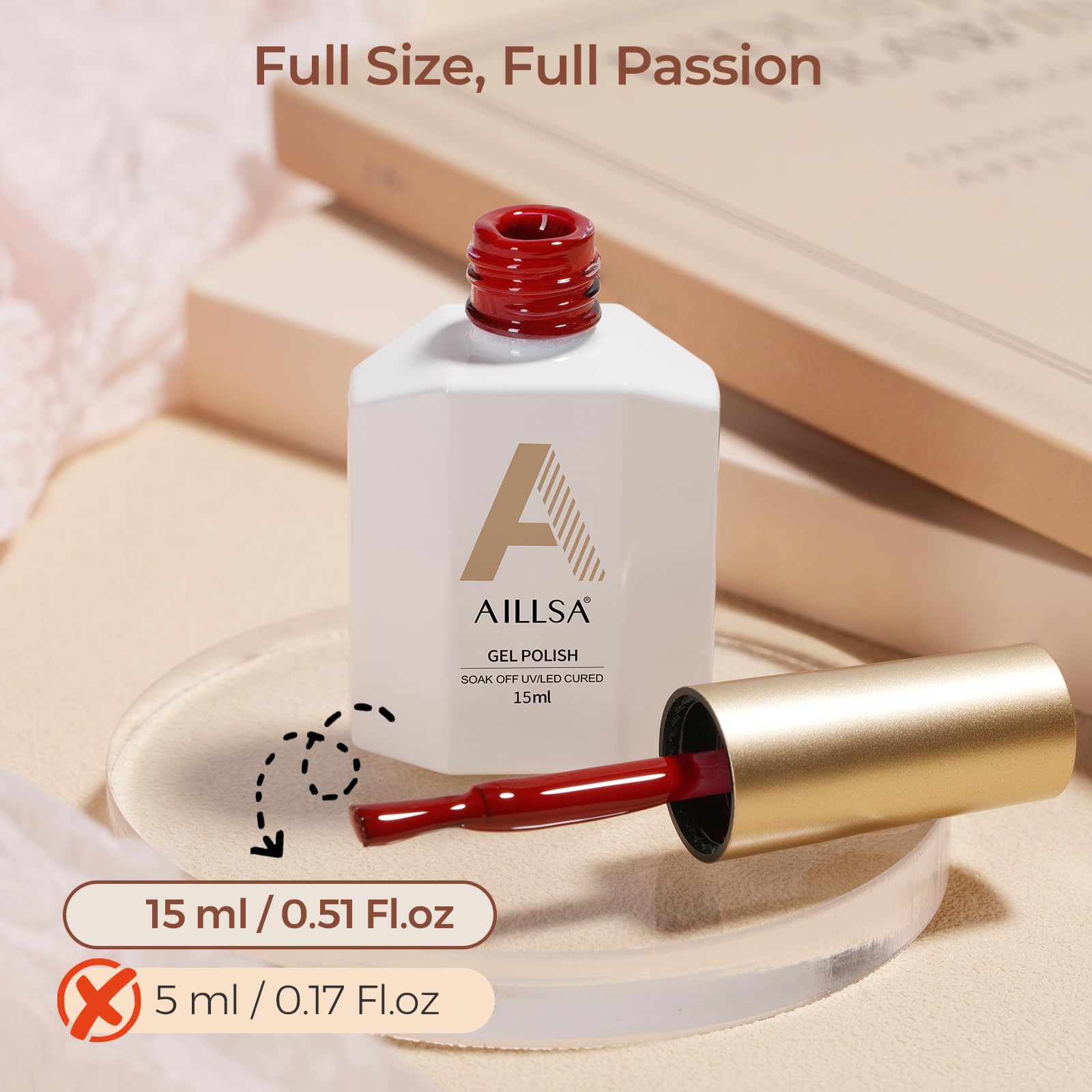 AILLSA Cherry Red gel polish gift set for loved ones