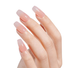 AILLSA jelly nude salmon-pink powder creates crystal-clear shine at home.
