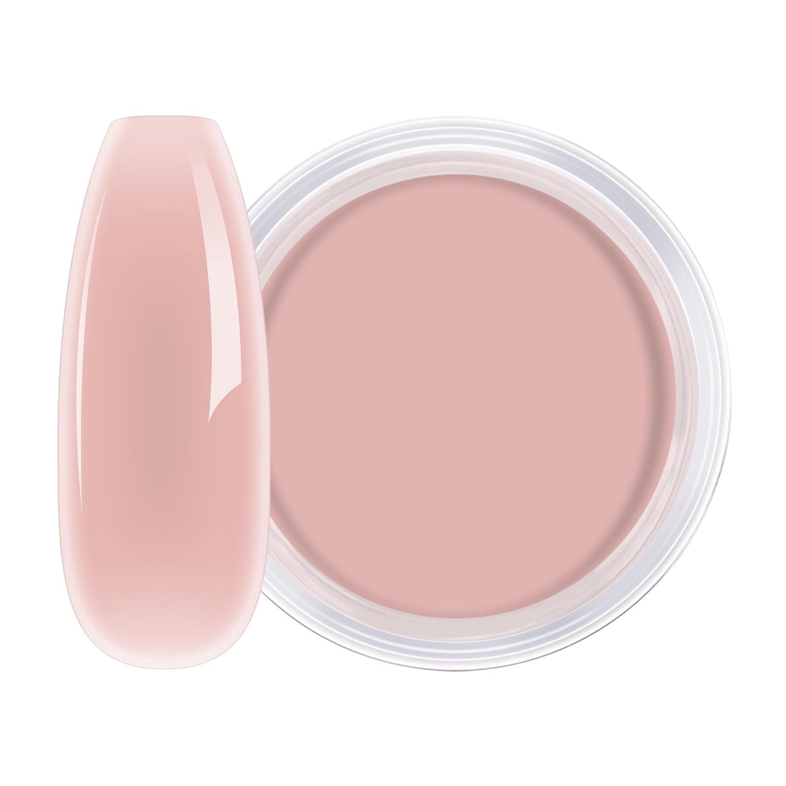 AILLSA translucent nails with jelly powder for everyday elegance.