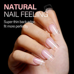AILLSA half-matte square nail tips texture for better adhesion
