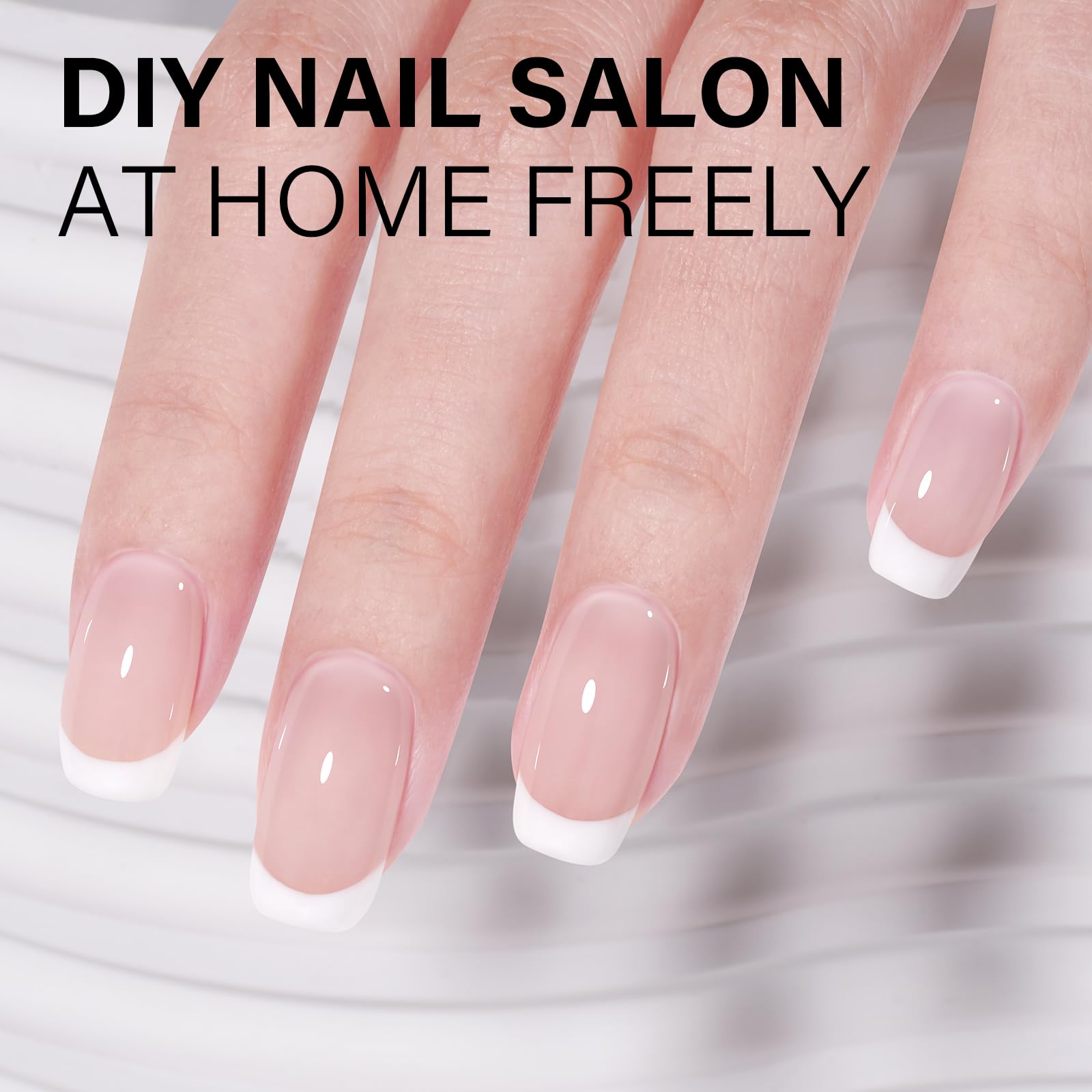 AILLSA Nude Gel Polish Pink Bunny UV LED cure demonstrates fast, even setting