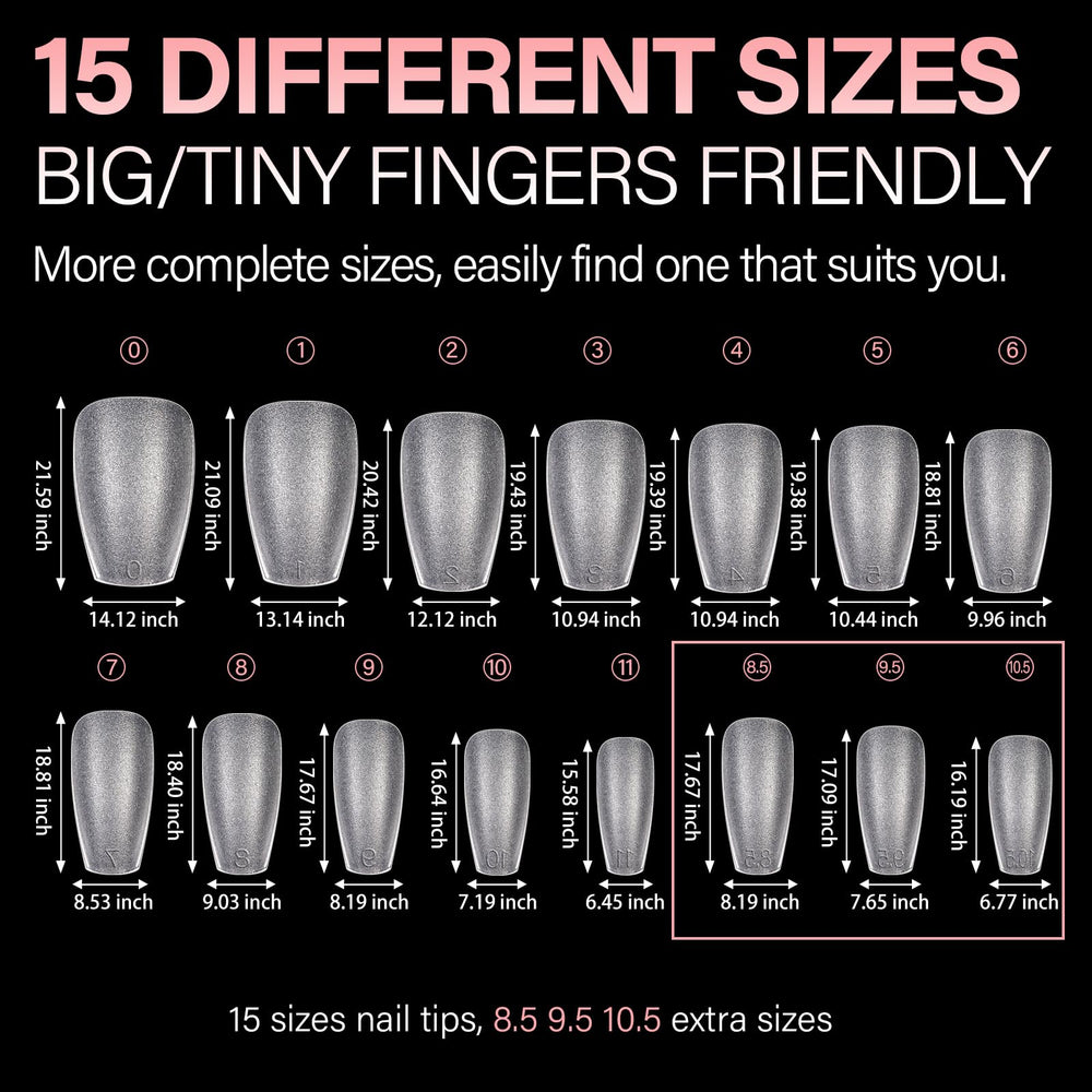 AILLSA tips compatible with nail polish or dip powders for customization.