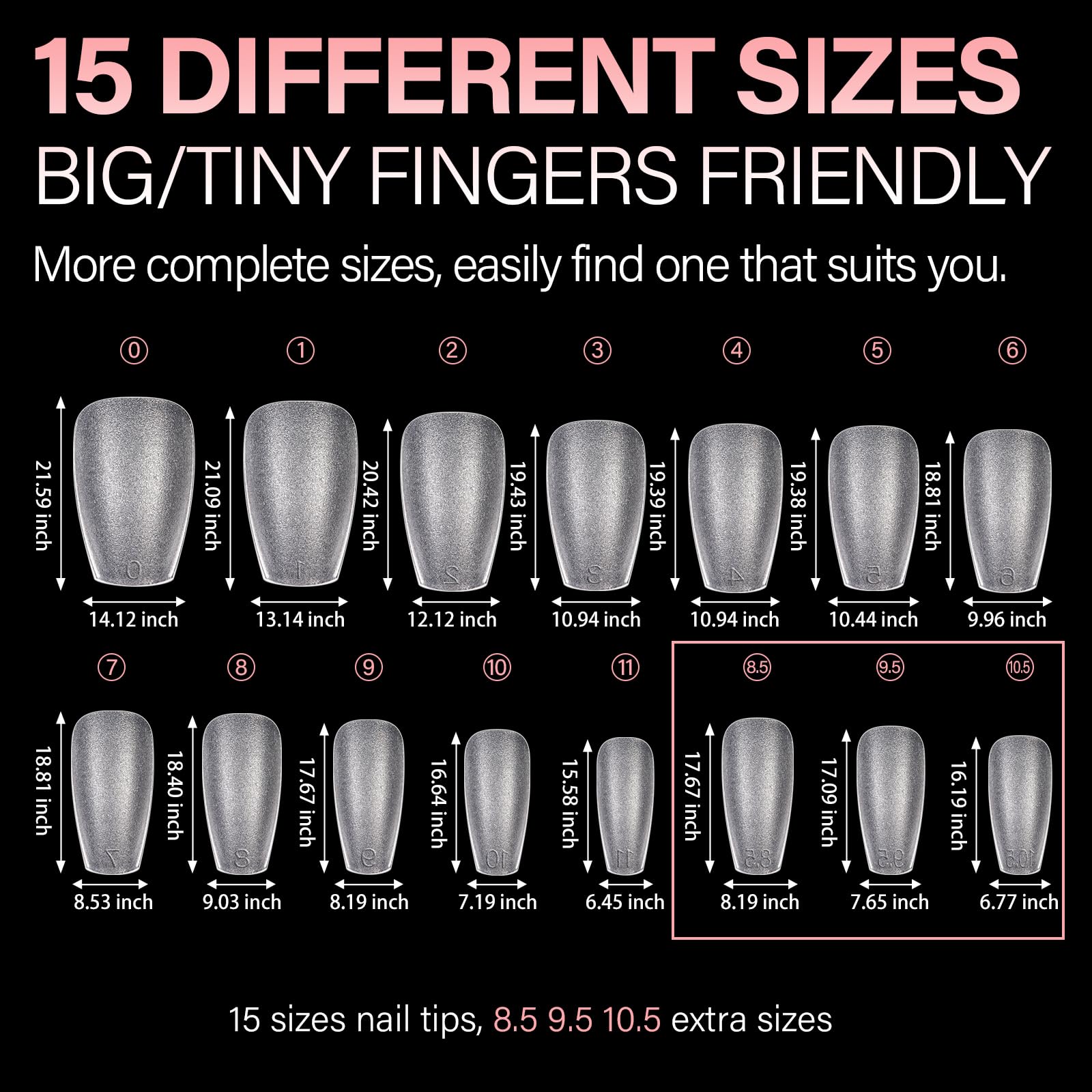 AILLSA tips compatible with nail polish or dip powders for customization.