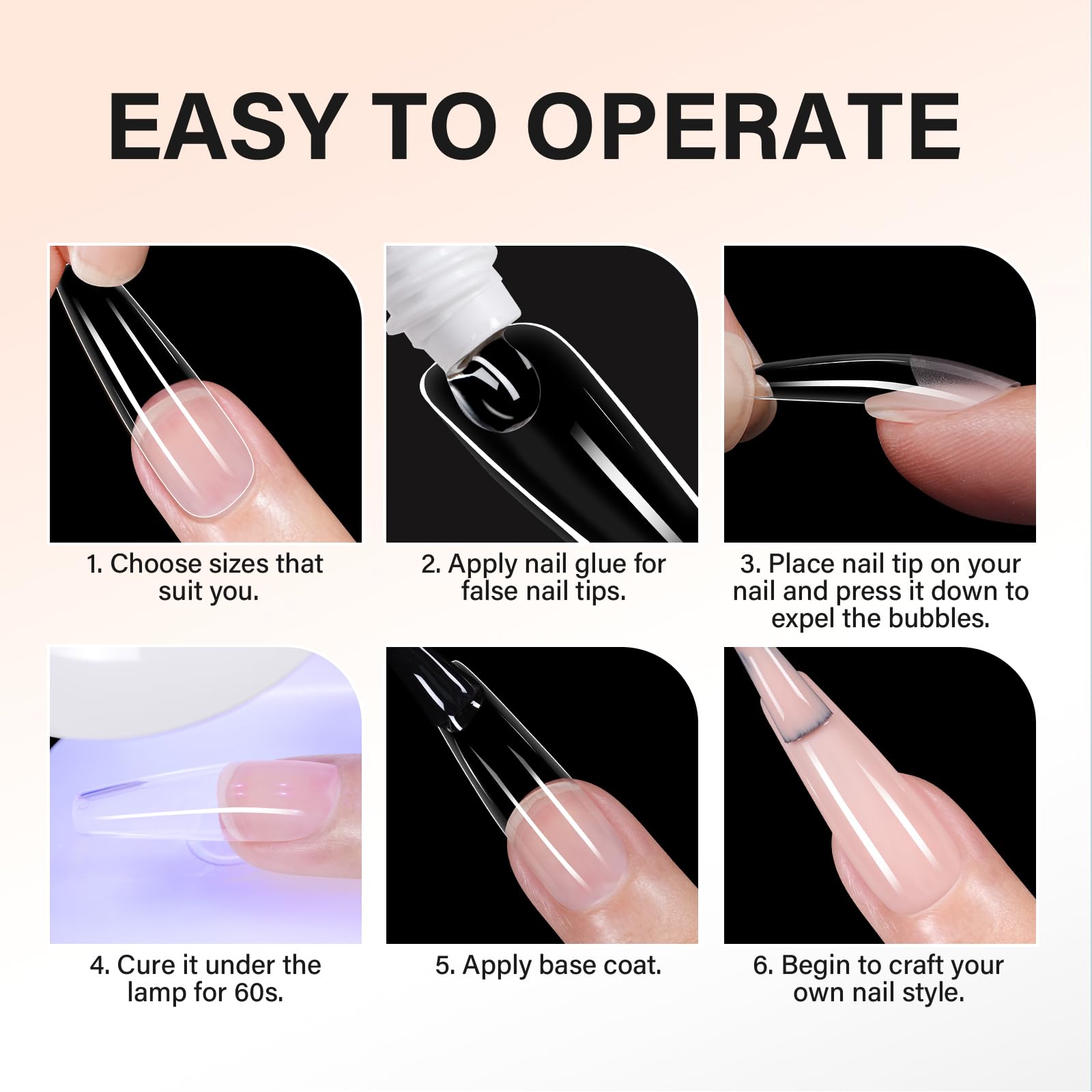 AILLSA nail glue helps precise placement of decorative accents.