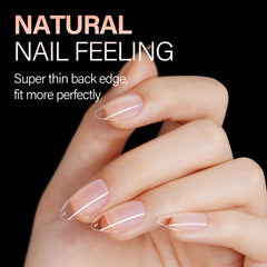 AILLSA Short Almond Nail Tips multiple sizes for precise fit across nail beds.