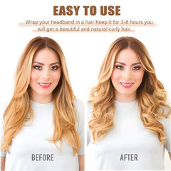 Ailsa heatless velvet curler mid-head position demonstrates adjustable curl tightness.