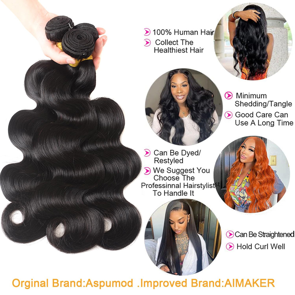 AIMAKER Aspumod 12A 16-inch body-wave bundle for easy daily styling