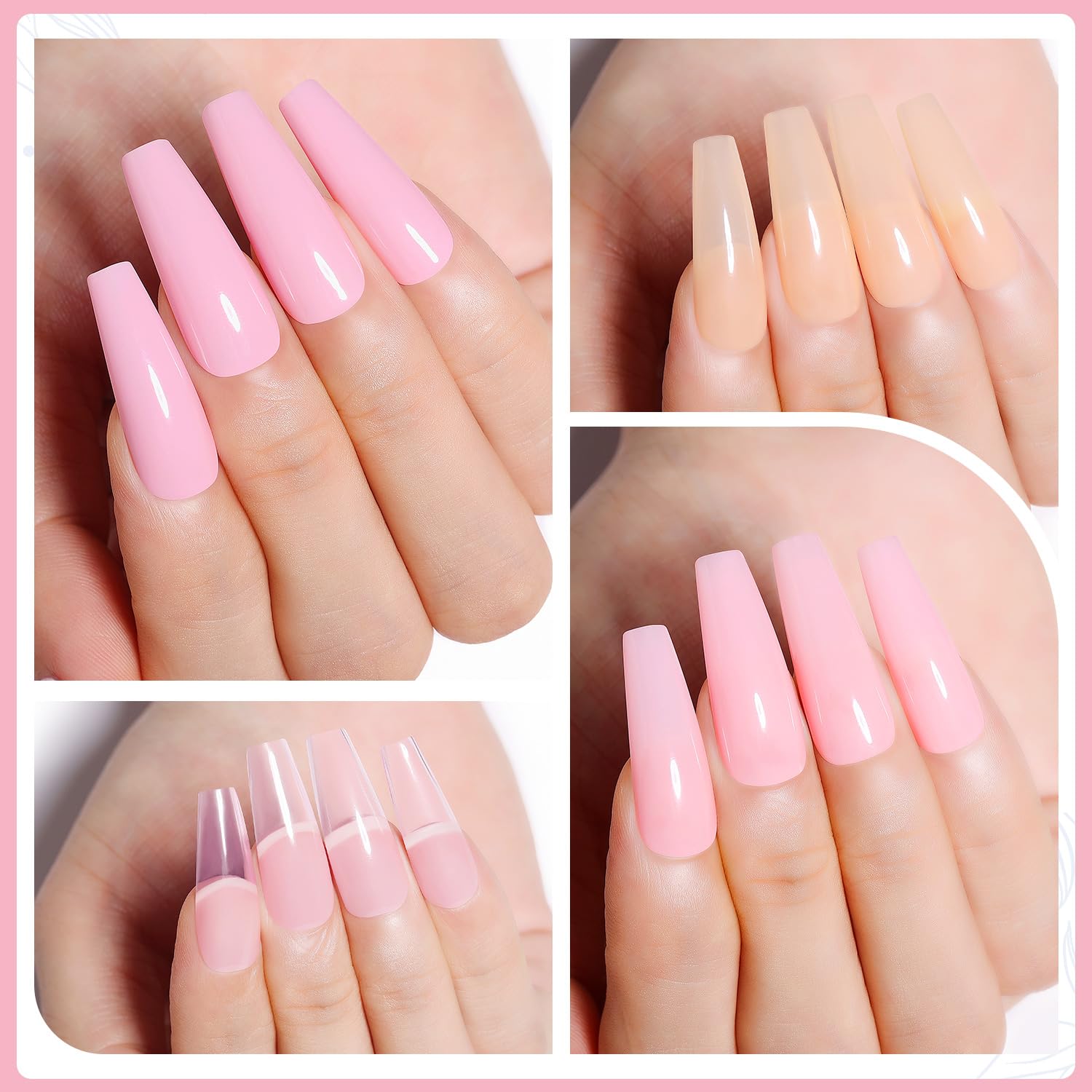 AIMEILI clear nude shades 022 and 065 for French manicure-ready look