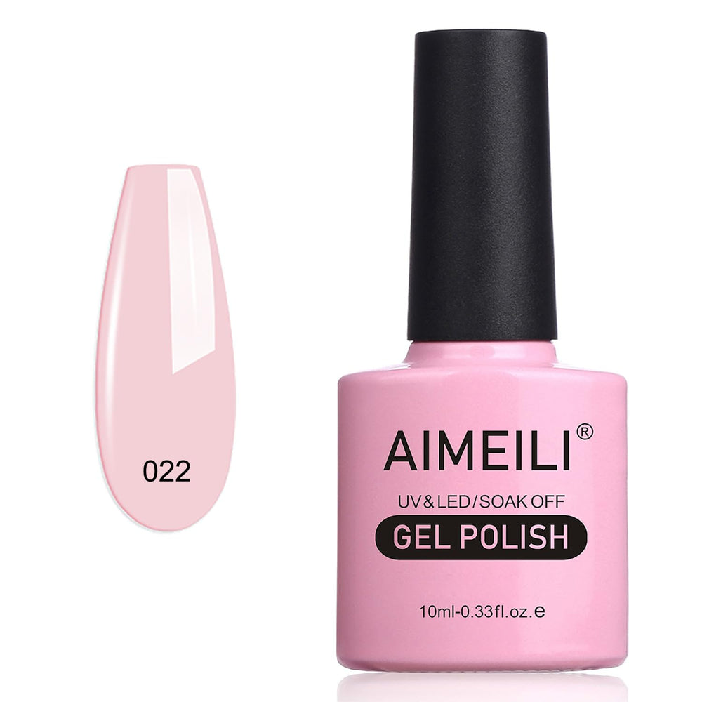 AIMEILI tono rosa suave, gel de uñas en botella para manicuras en casa.