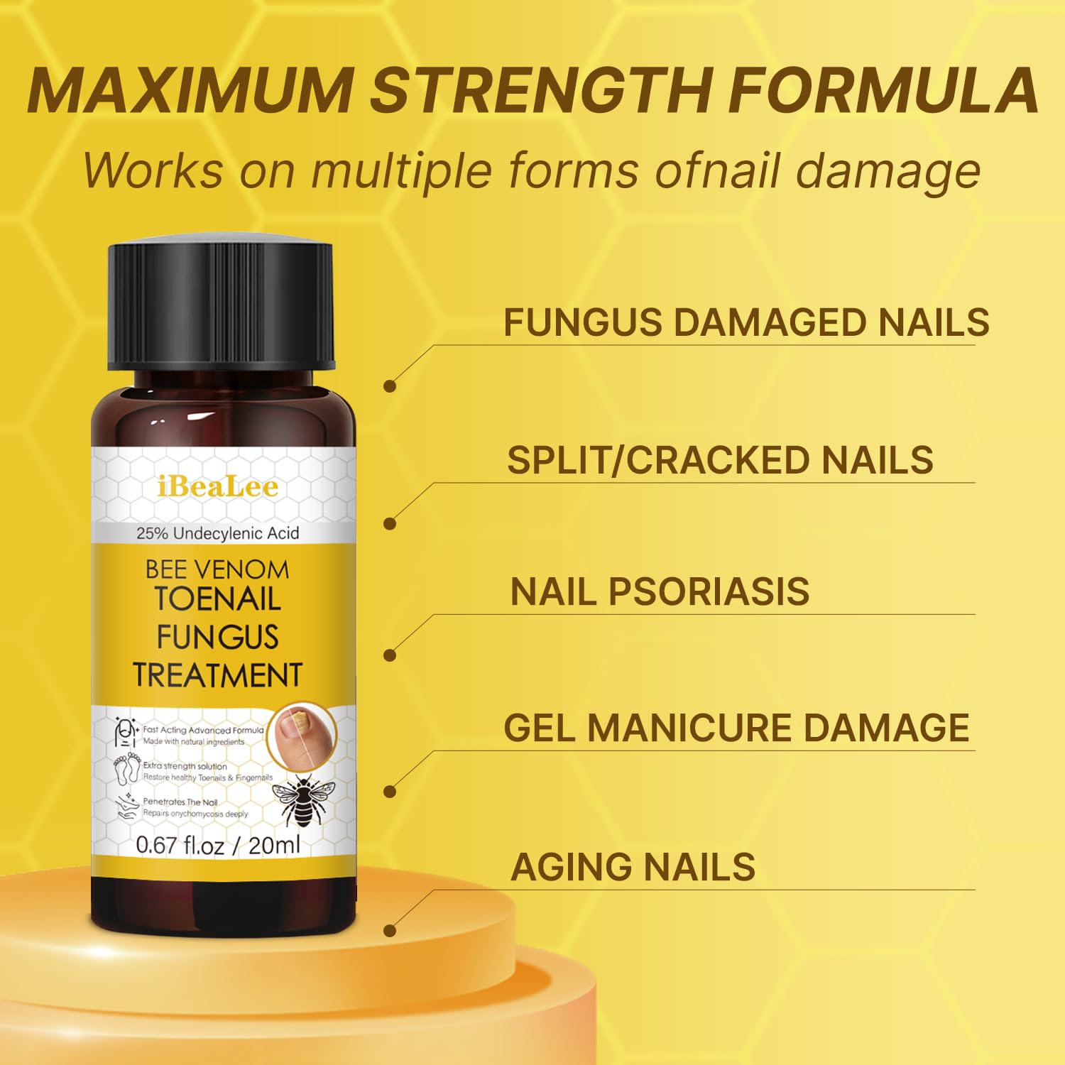 Application scene on nail surface for targeted antifungal care
