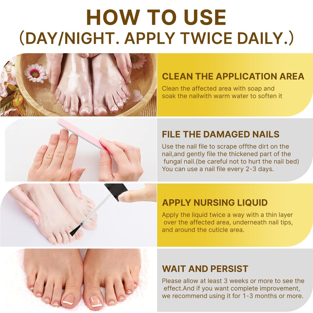 Foot care scene highlighting daily nail care routine with Aimery