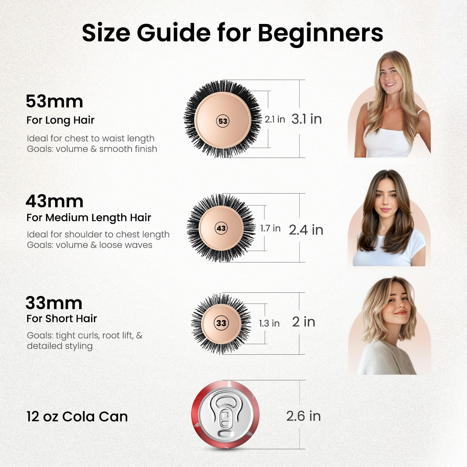AIMIKE built in section pin end to separate hair precisely during styling