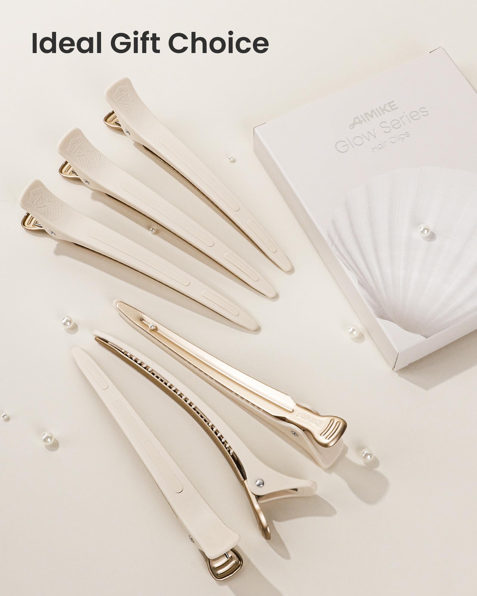 AIMIKE Desert Titanium clip in daily routine during blow-dry and styling.