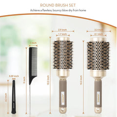 AIMIKE hair brush medium round barrel offering versatile styling for mid-length to long hair.