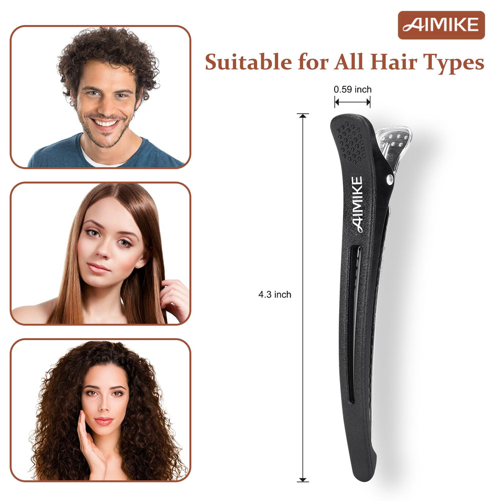 AIMIKE clips work on wet or dry hair for versatile styling.
