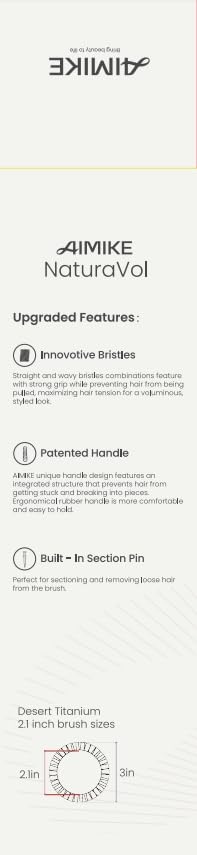 AIMIKE NaturaVol round brush ideal for fine hair, adds lift without heaviness.