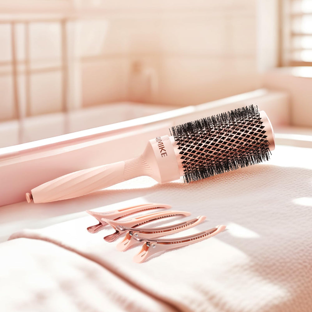 AIMIKE Rose Luxe Round Brush seamless construction prevents snagging during blowouts.