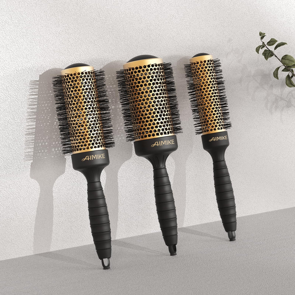 AIMIKE round brush with 1.7 inch barrel creates loose waves and volume.