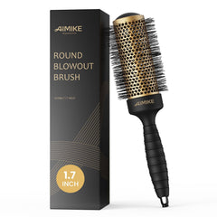 AIMIKE round brush with ceramic barrel delivers even heat for smoother blowouts.