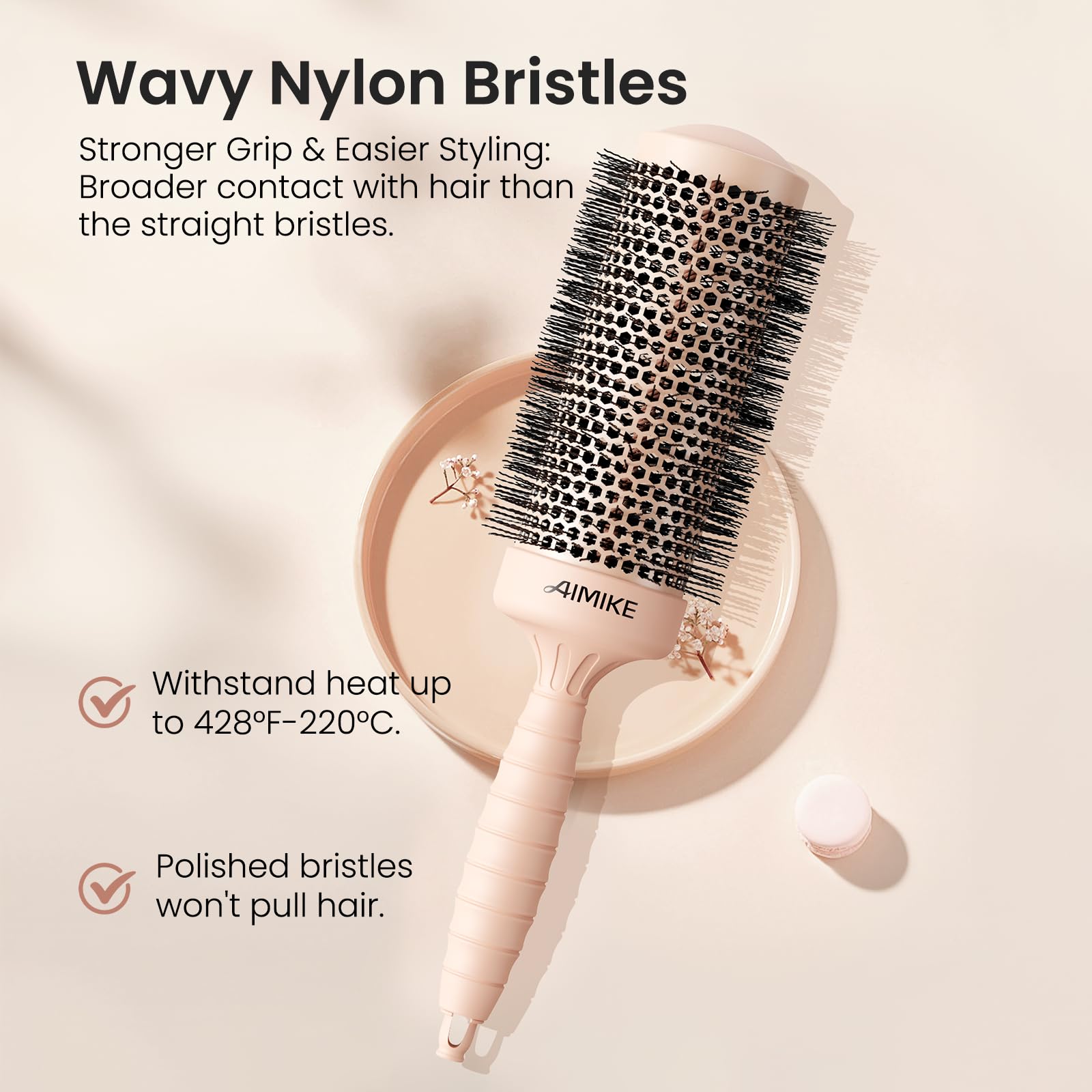 AIMIKE built-in section pin helps precise hair separation while drying.