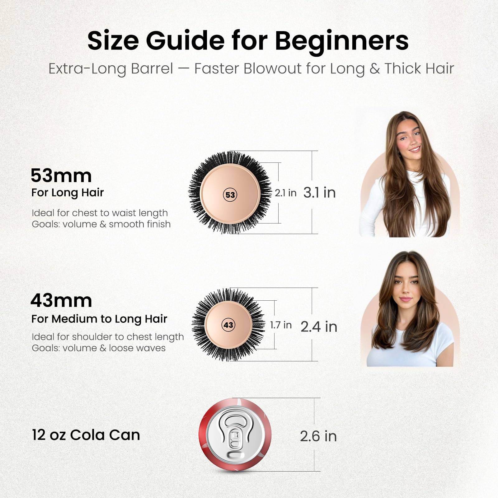 AIMIKE faster-drying-barrel-technology accelerates drying while preserving hair health.