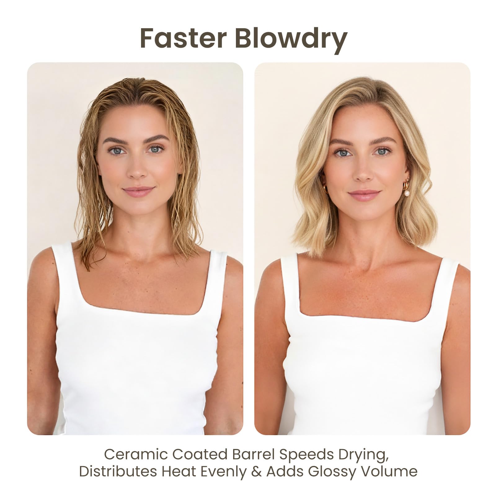 AIMIKE round brush suited for short hair blowouts and styling.