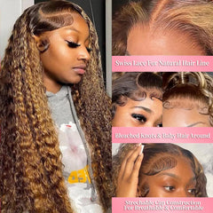 Aimking lace-front wig with 13x6 HD Swiss lace for breathable, seamless parting.