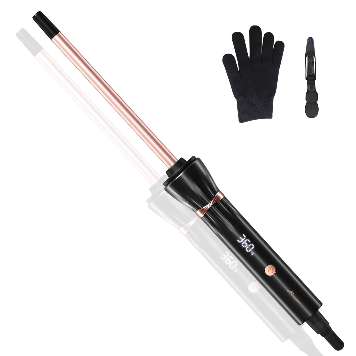 AIMSEE 3/8-inch small wand curling iron delivers tight curls with mirror-like shine.
