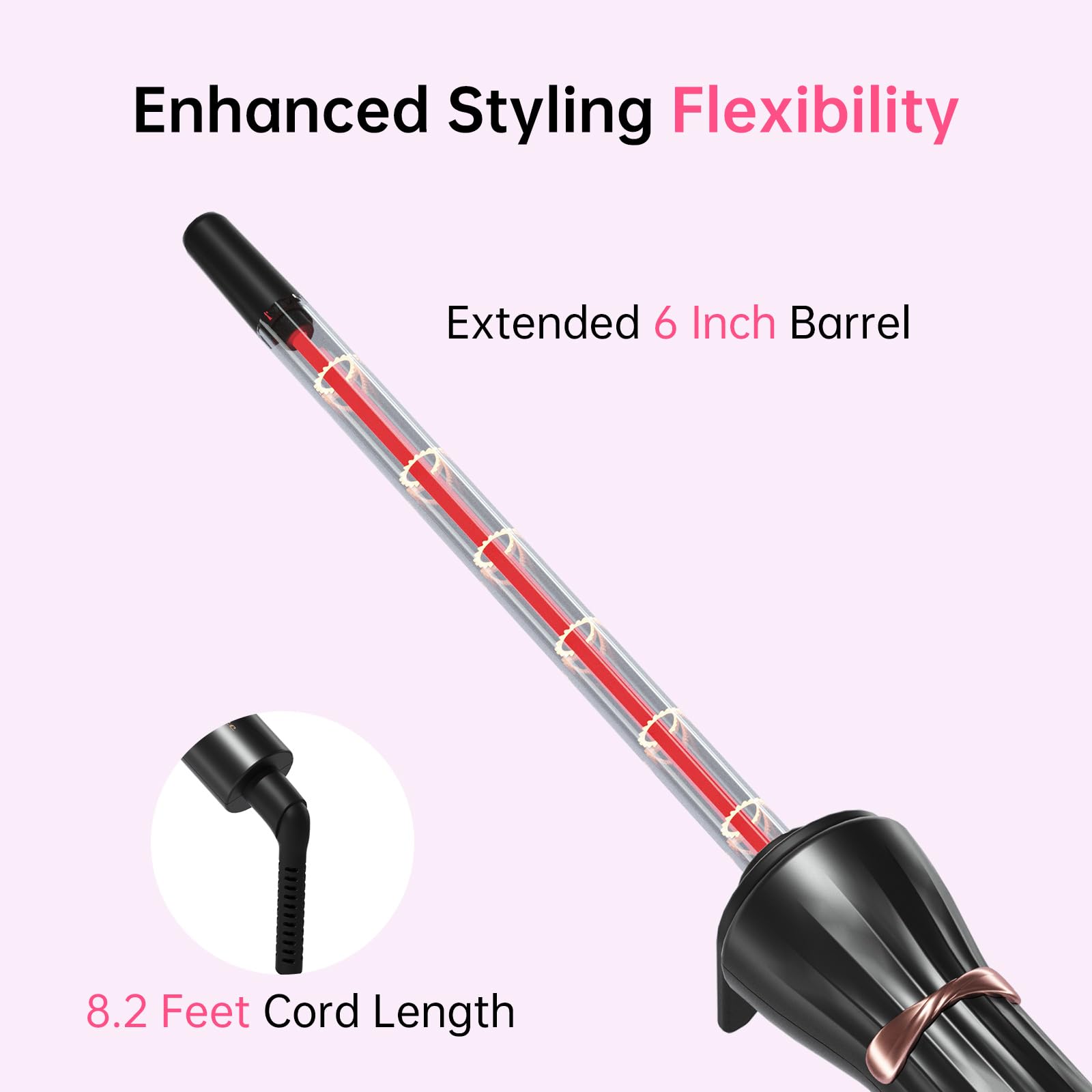 AIMSEE dual-voltage design allows travel styling worldwide.