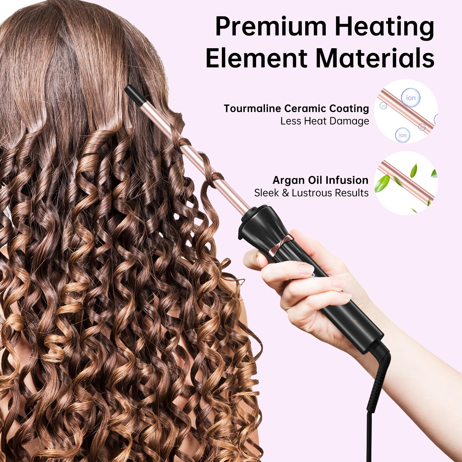 AIMSEE extended cool-tip handle and resting stand for safe handling.