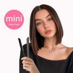 AIMSEE mini flat iron in travel-compact design ready for touch-ups anywhere