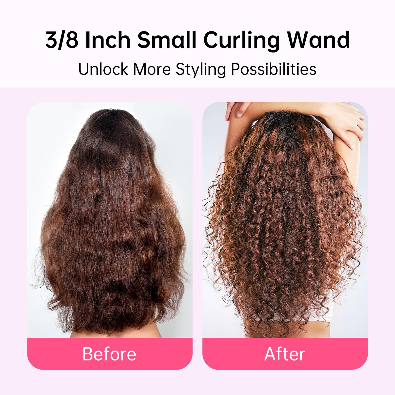 AIMSEE argan oil ceramic barrel promotes smooth, frizz-free results.