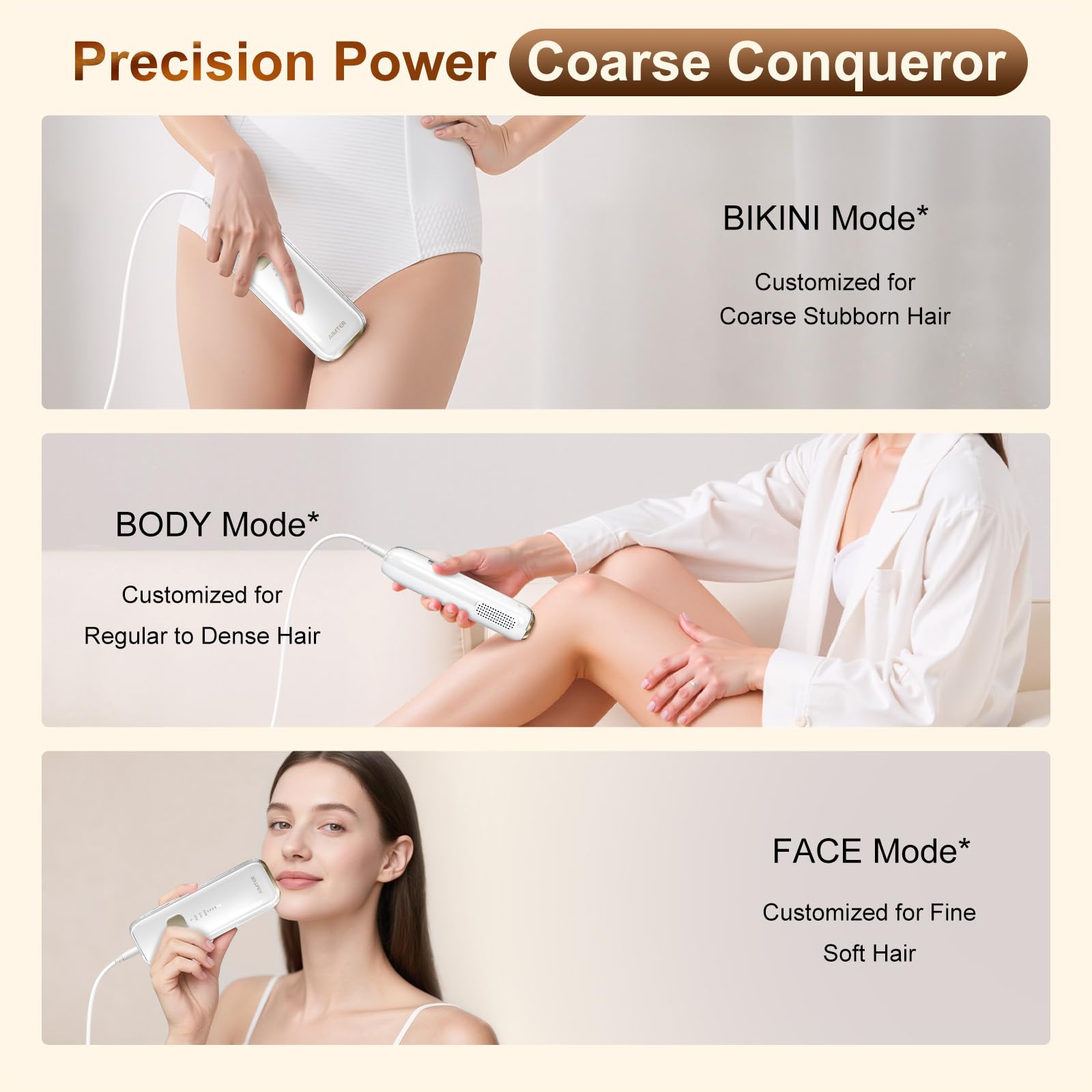 AIMTER at-home use setup for comfortable hair removal.