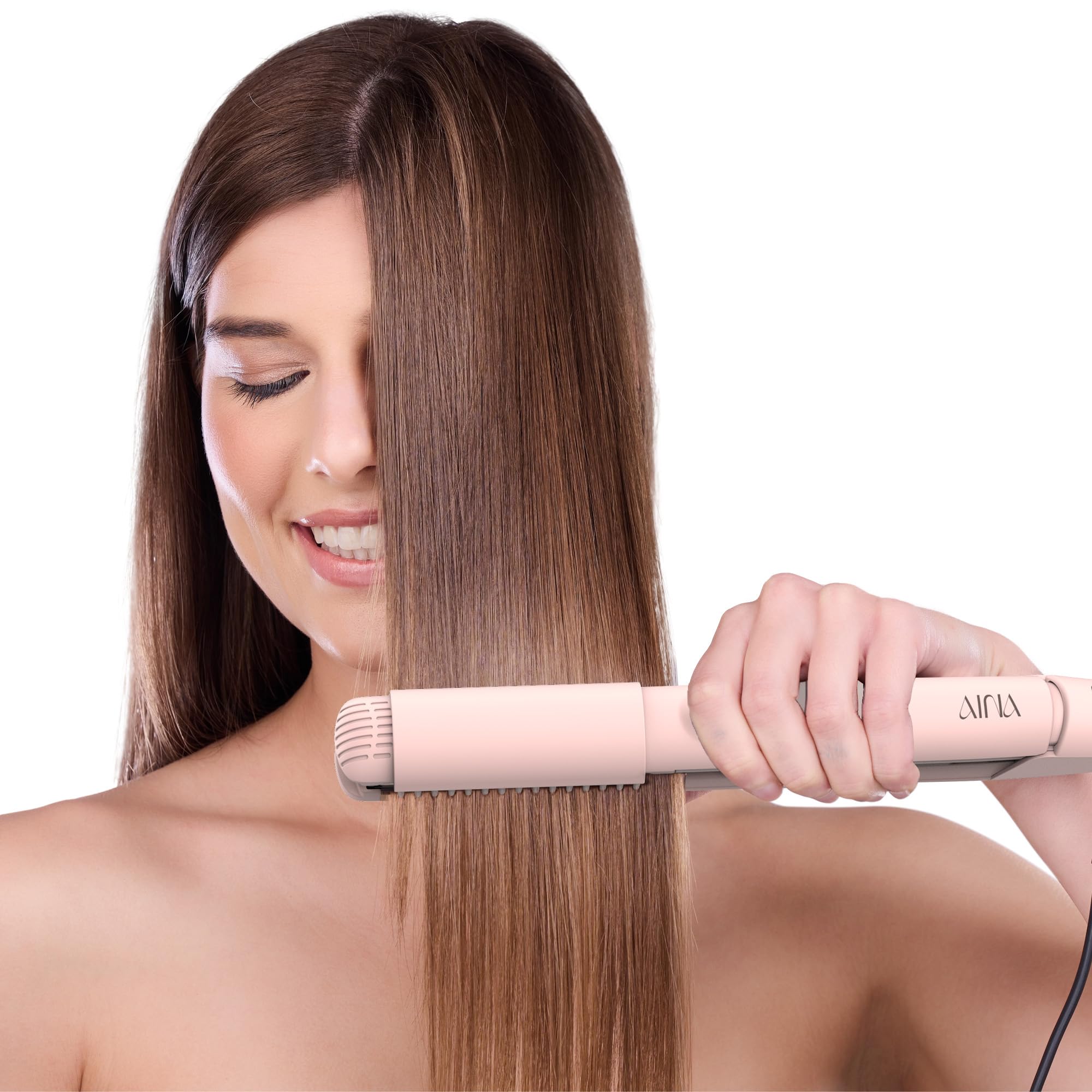 AINA titanium plates provide fast heat and a gentle glide.