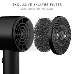 AINA hair dryer ceramic coating for even heat distribution and frizz control.