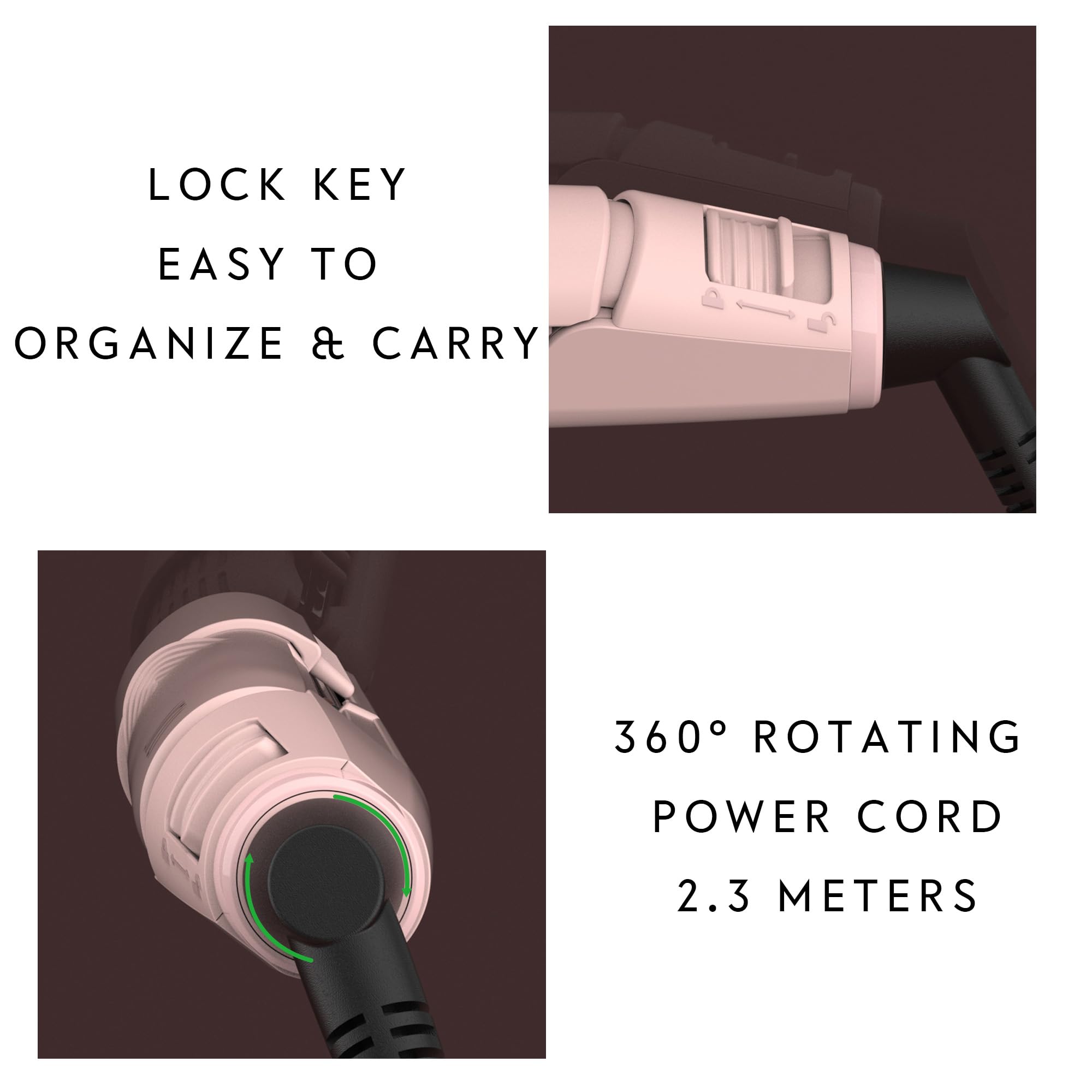 AINA locking design keeps the device compact for easy packing.