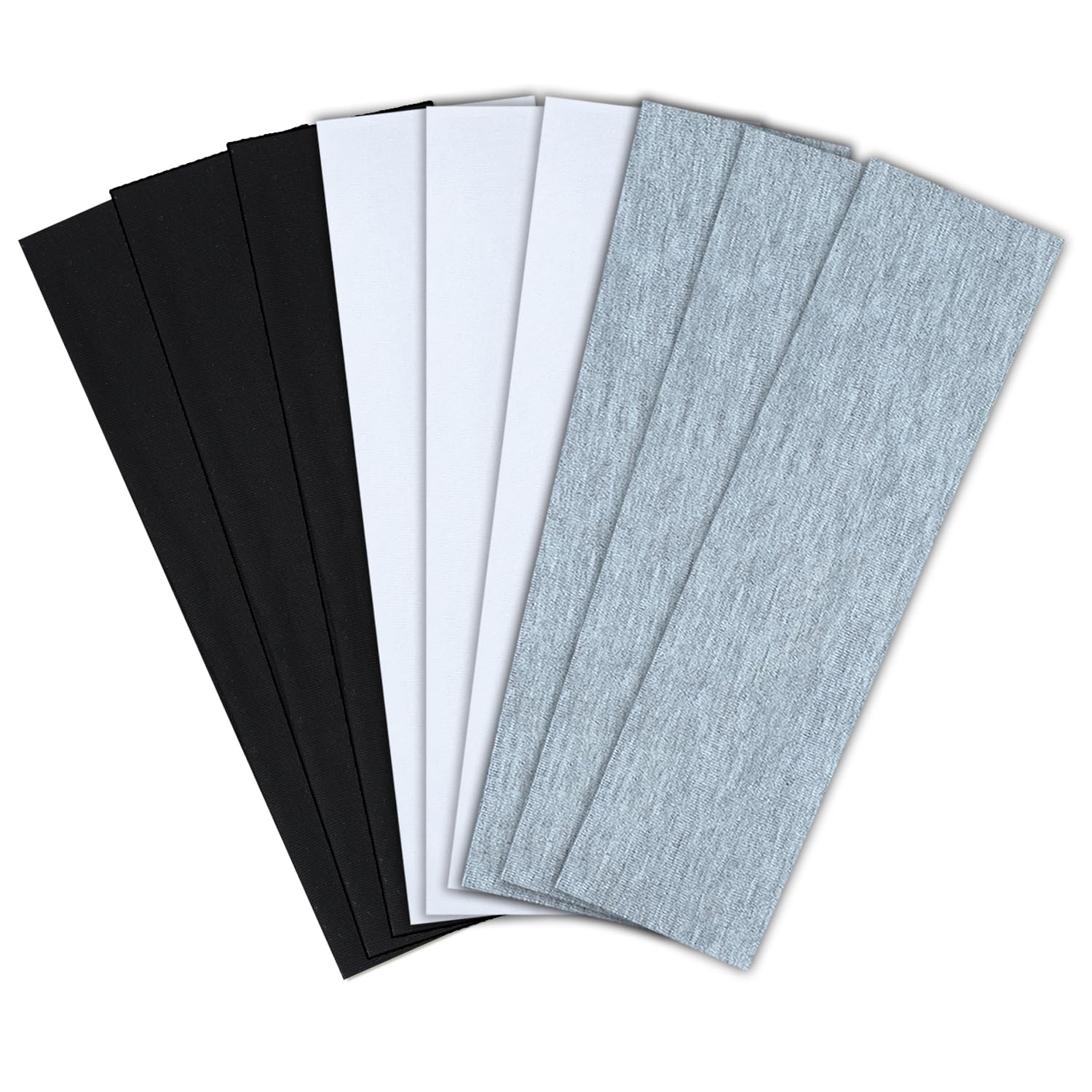 Ainitops 9pcs headbands set in black white and gray for daily workouts