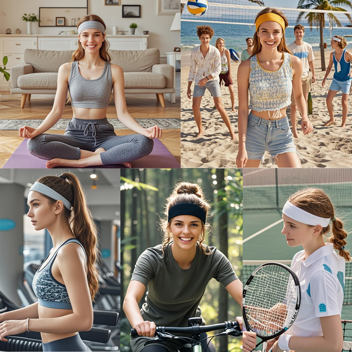 Ainitops breathable fabric headbands for comfortable long wear