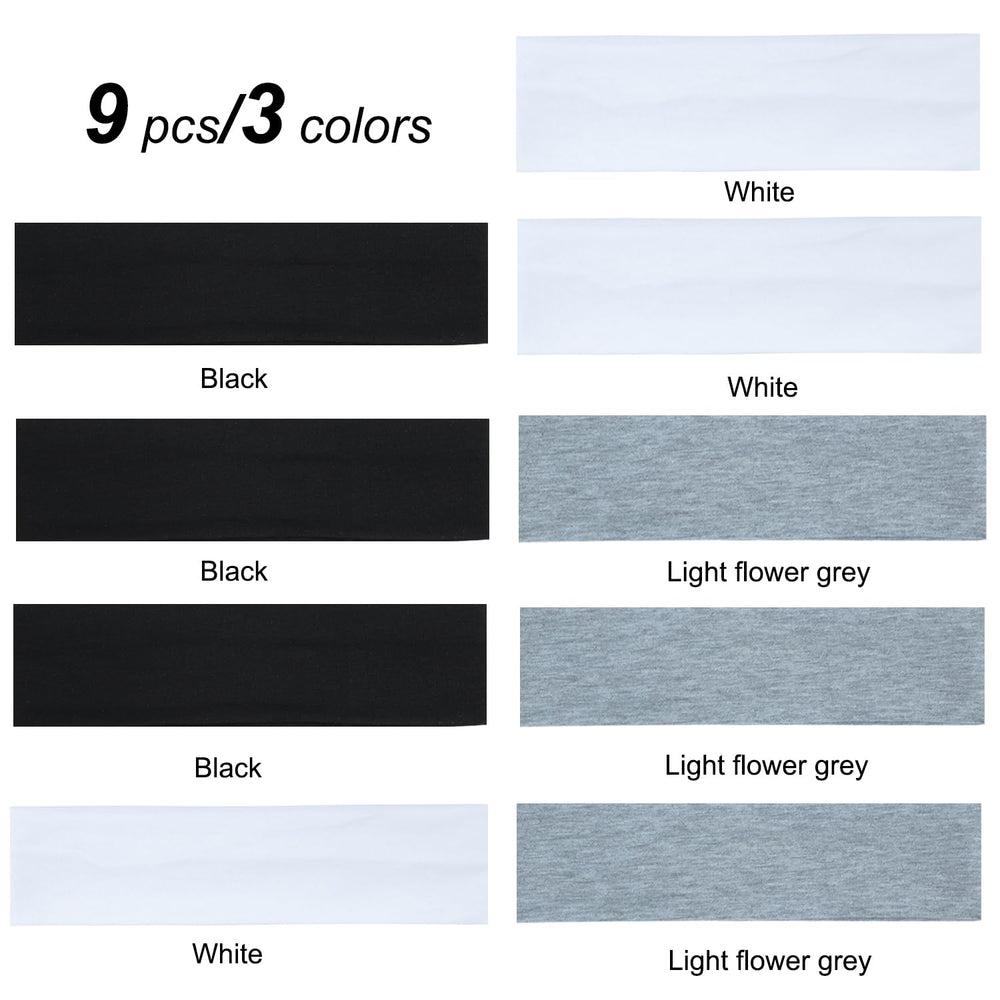 Ainitops headbands soft cotton-polyester fabric for breathable comfort