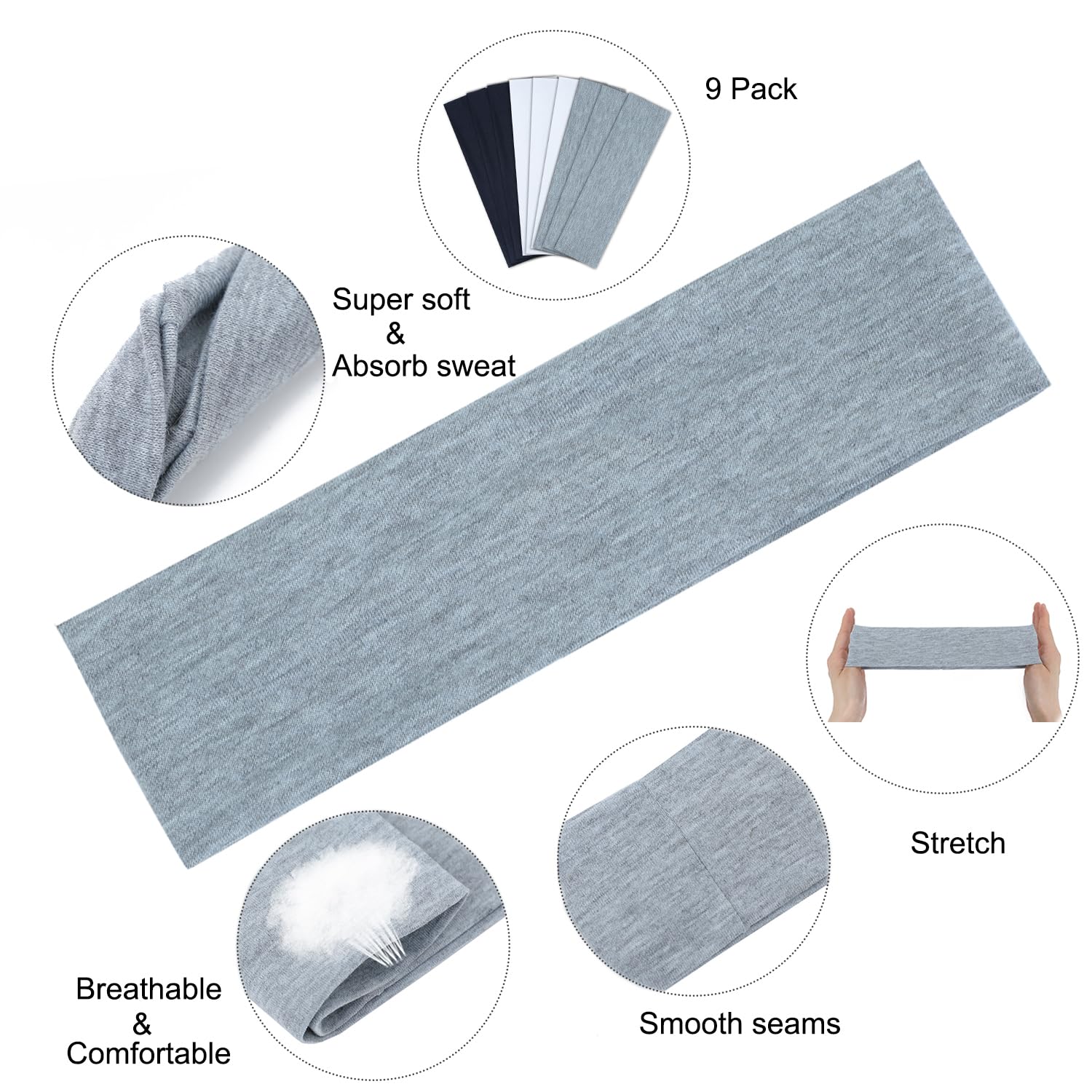 Ainitops headbands sweat absorption during activity keeps face dry