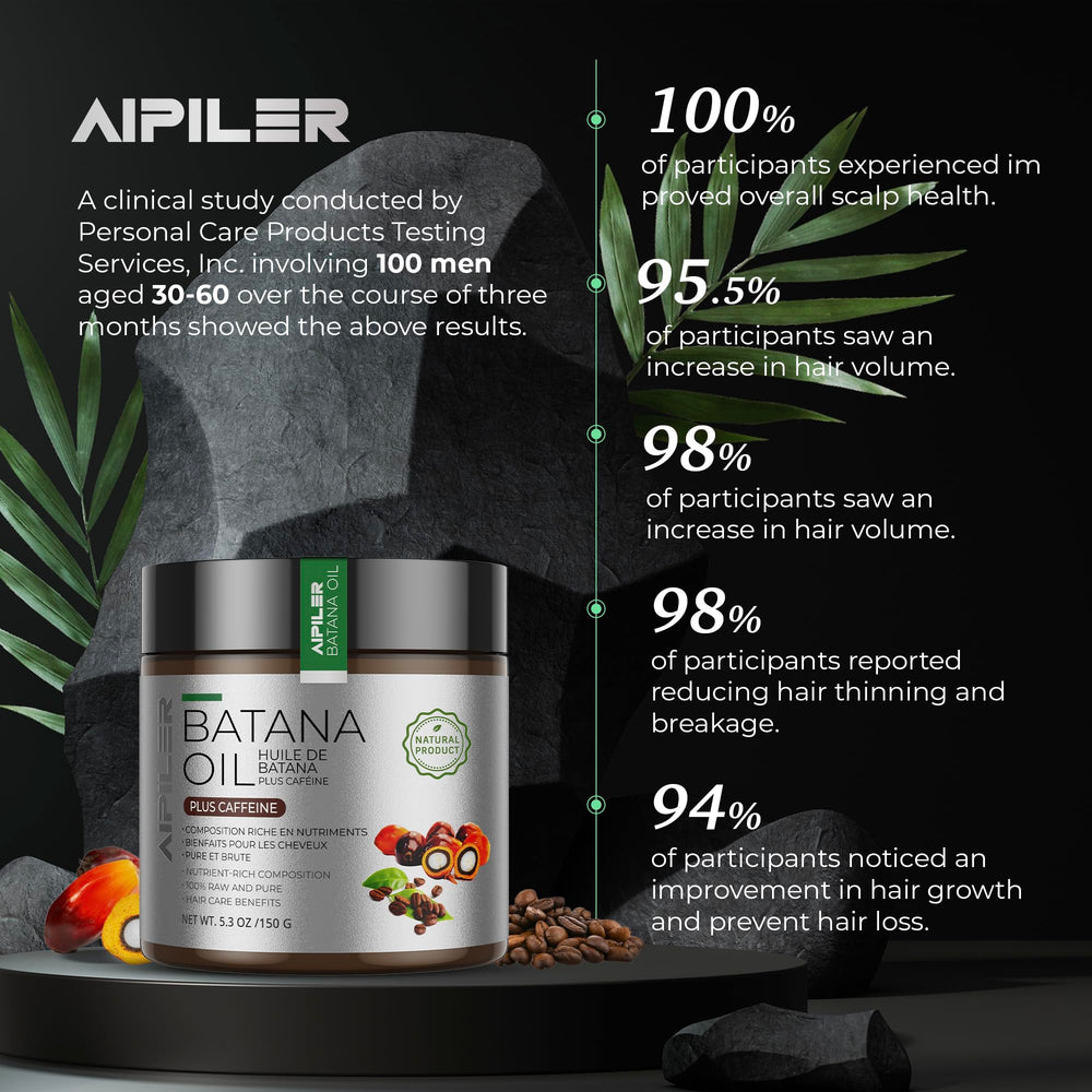 AIPILER Batana Oil packaging view highlights natural ingredients and pure formula.
