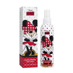 Air-Val Disney Minnie Mouse body spray bottle with pink packaging for everyday playtime.