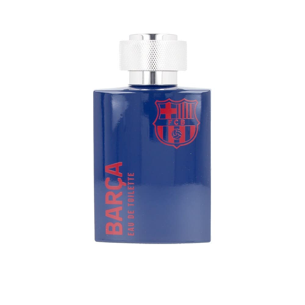 Air-Val FC Barcelona EDT bottle front in blue, bold everyday confidence.