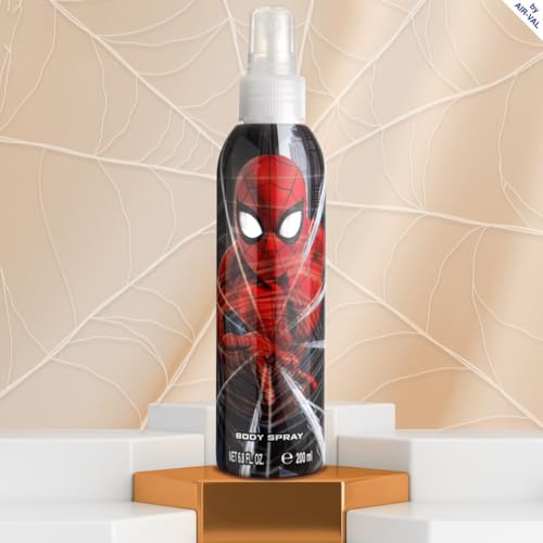 Air-Val Marvel Spider-Man kids cologne packaging front with superhero theme.