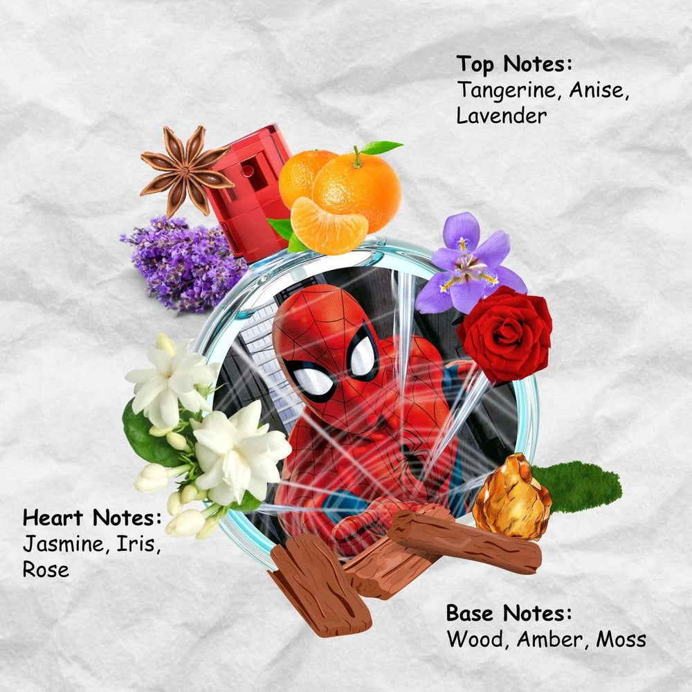 Air-Val Spiderman Ultimate heart notes with lavender and petit grain for refined aroma.