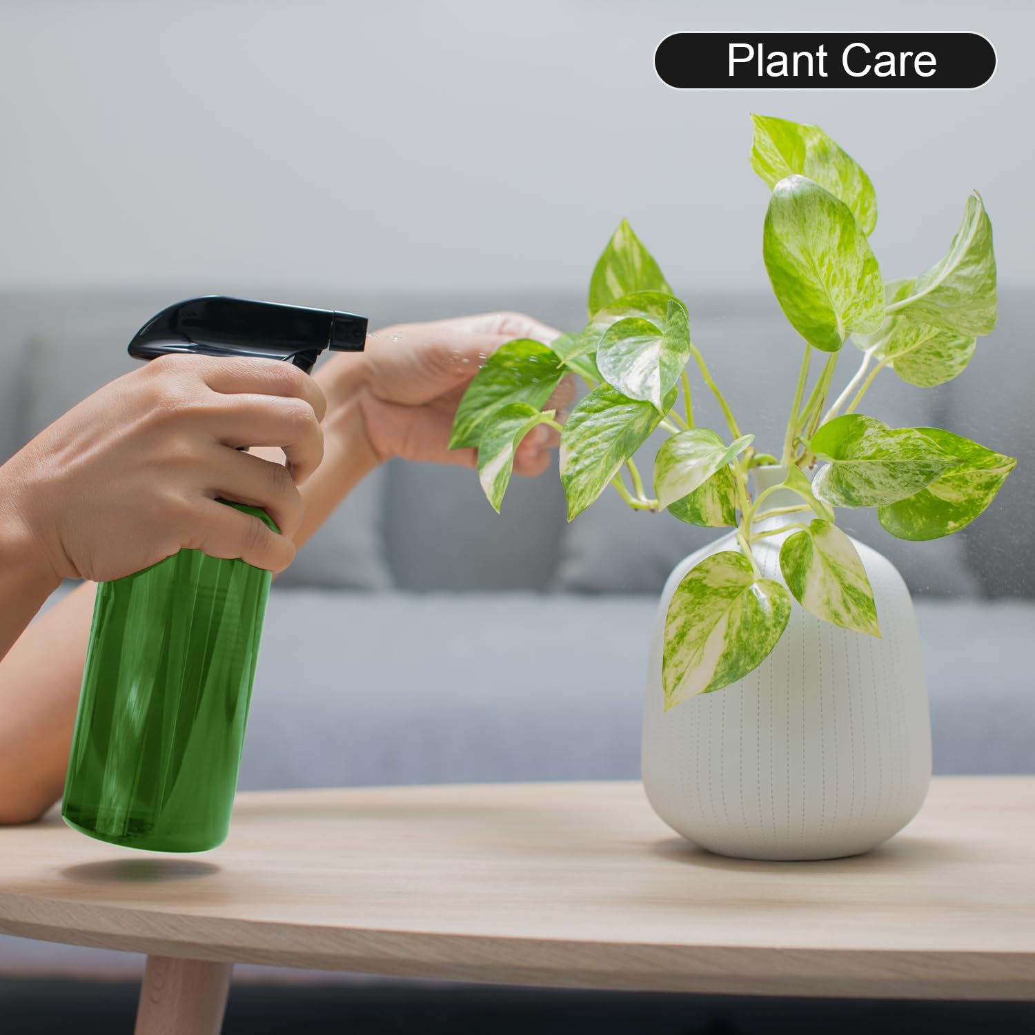 Airbee spray bottles with a 3-mode nozzle offering mist, stream, and off for flexibility.