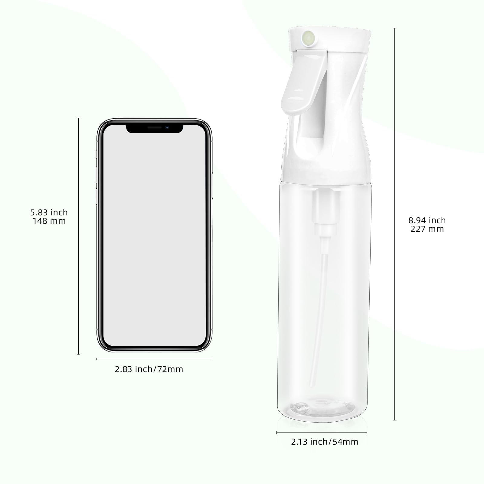 aireza spray bottle for hair styling shows feather light trigger